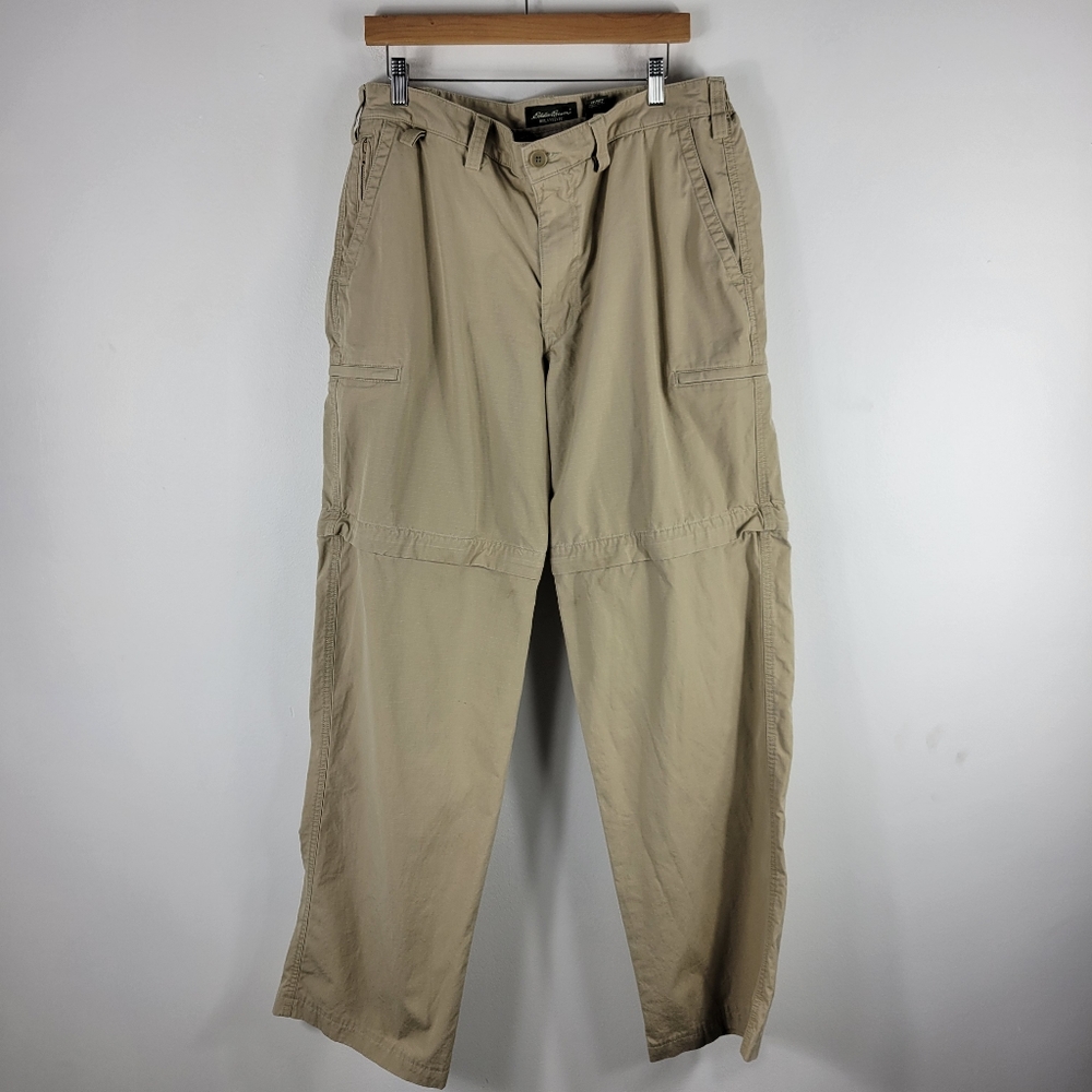Eddie Bauer Relaxed Fit Cotton Straight Leg Convertible Cargo Pants